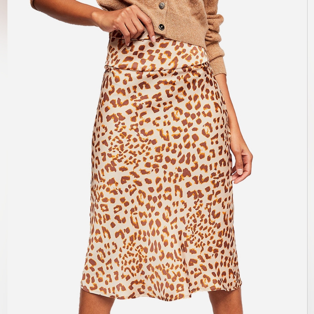 Free People Normani Bias Cut Midi Skirt
